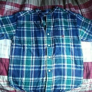 Boys button down short sleeve dress shirt